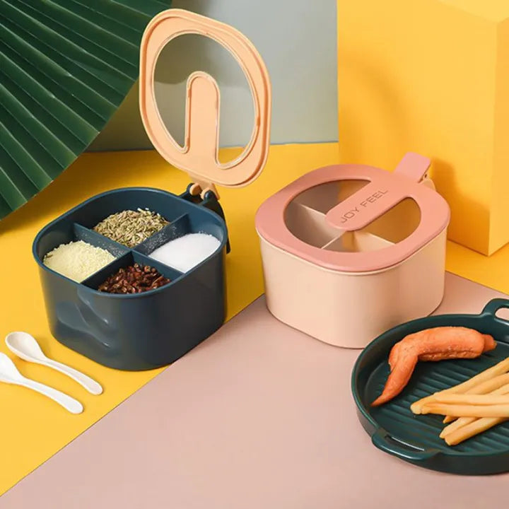 4-Grid Kitchen Seasoning Box