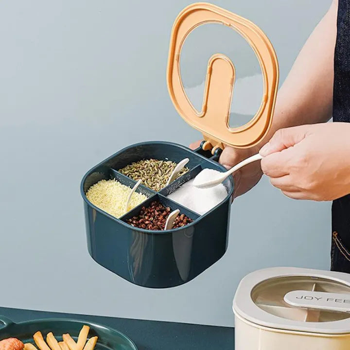 4-Grid Kitchen Seasoning Box