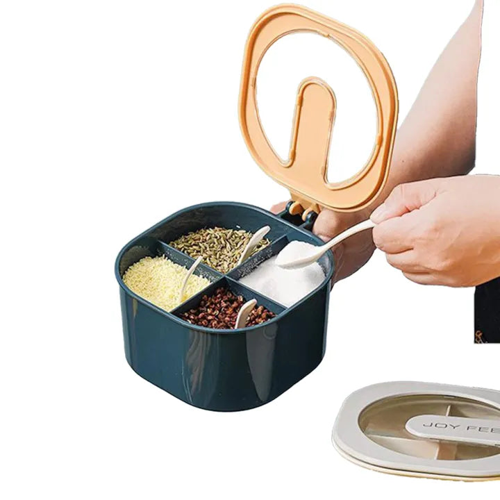 4-Grid Kitchen Seasoning Box