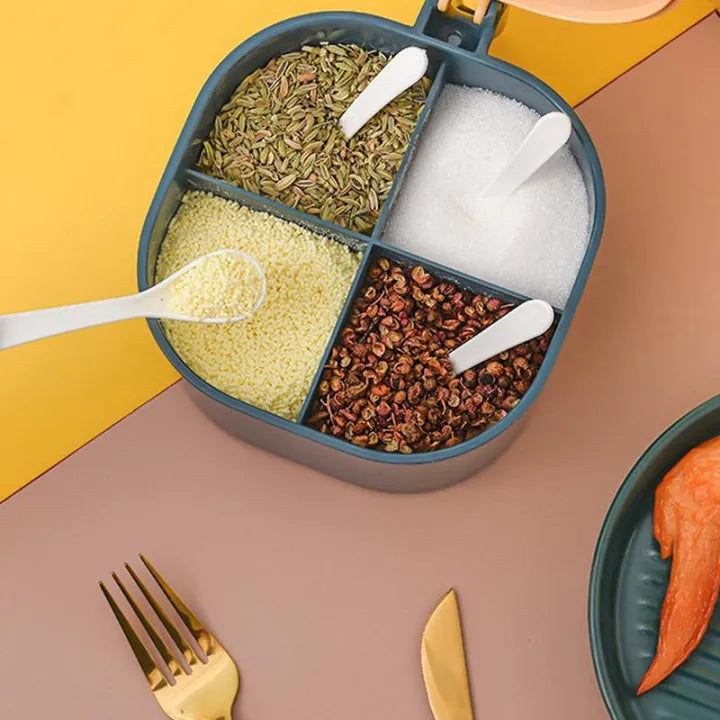 4-Grid Kitchen Seasoning Box