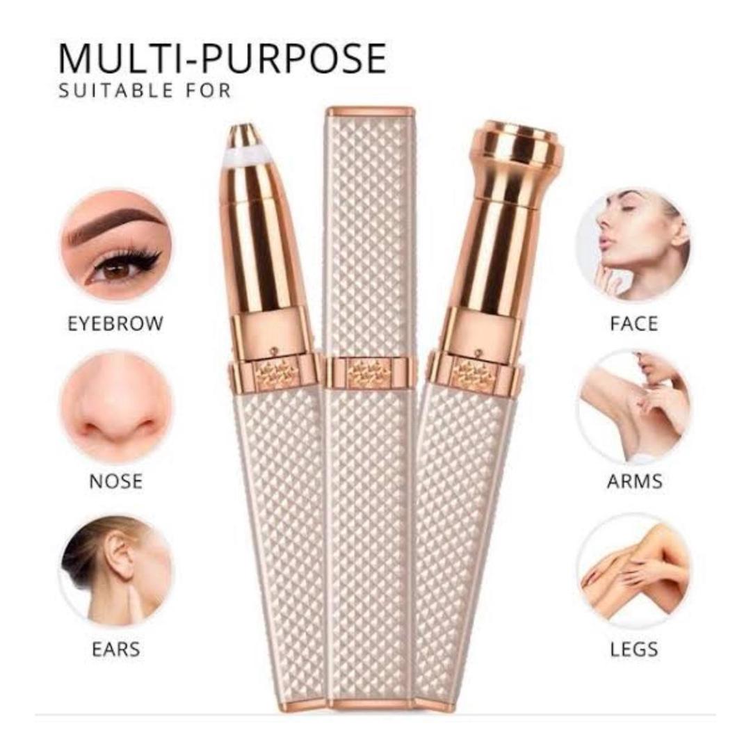 FlawlessGlow™ 2-in-1 LED Facial Hair Remover & Precision Eyebrow Trimmer