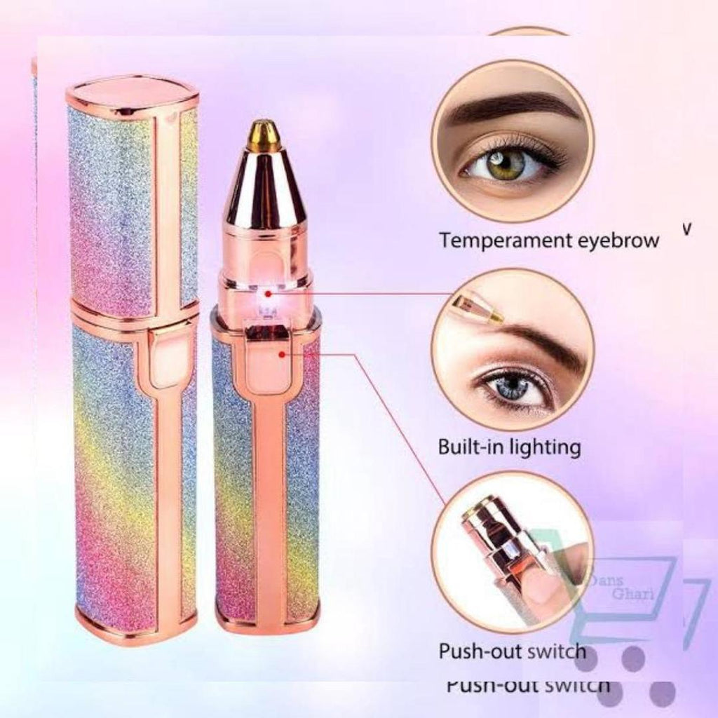 FlawlessGlow™ 2-in-1 LED Facial Hair Remover & Precision Eyebrow Trimmer