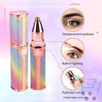 FlawlessGlow™ 2-in-1 LED Facial Hair Remover & Precision Eyebrow Trimmer