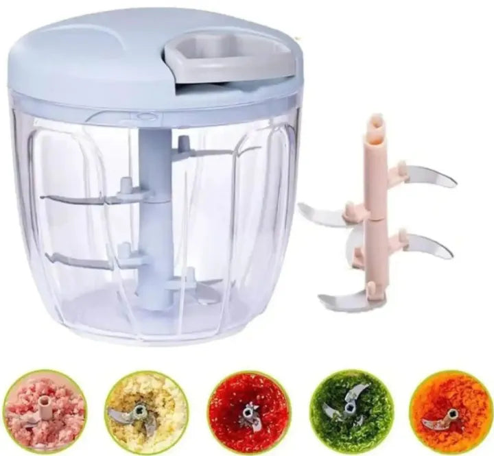 900ml Manual Food Chopper with 5 Blades
