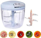 900ml Manual Food Chopper with 5 Blades
