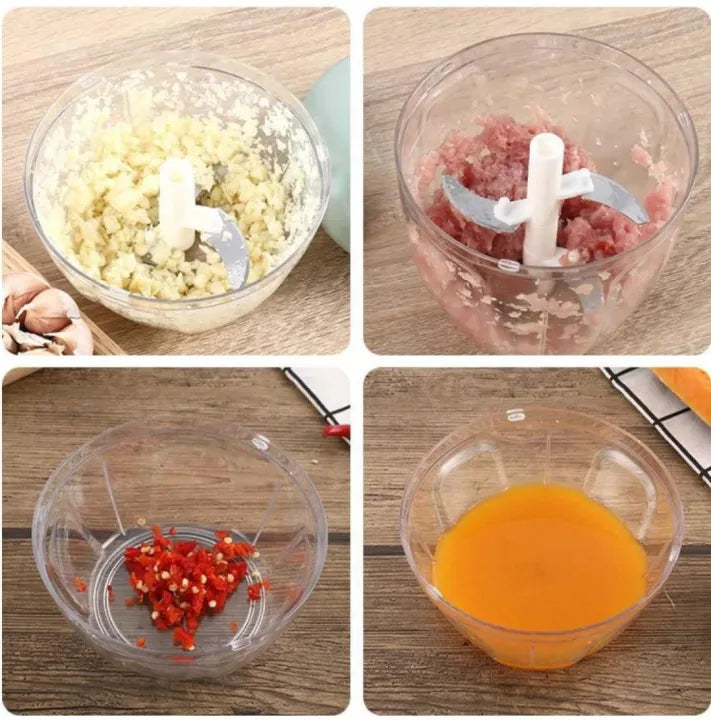 900ml Manual Food Chopper with 5 Blades