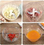 900ml Manual Food Chopper with 5 Blades