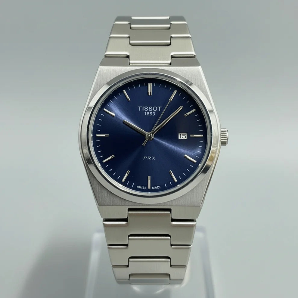 Tissot PRX Powermatic 80 Silver Stainless Steel Navy Blue Dial Automatic Watch for Men’s