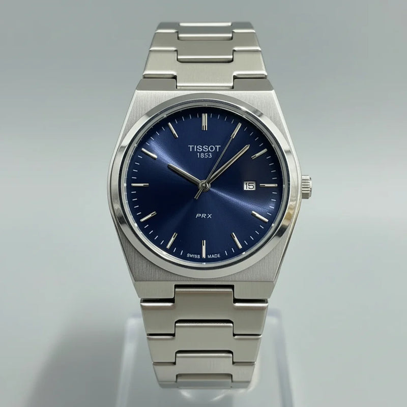 Tissot PRX Powermatic 80 Silver Stainless Steel Navy Blue Dial Automatic Watch for Men’s