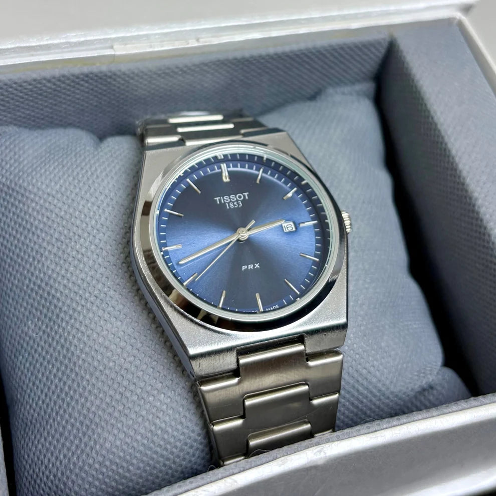 Tissot PRX Powermatic 80 Silver Stainless Steel Navy Blue Dial Automatic Watch for Men’s