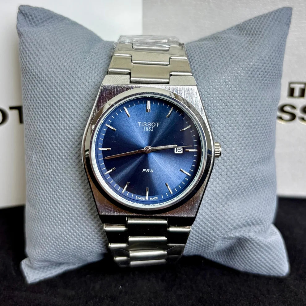 Tissot PRX Powermatic 80 Silver Stainless Steel Navy Blue Dial Automatic Watch for Men’s