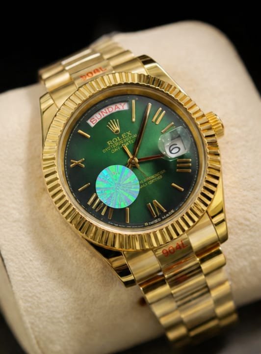 Rolex Day-Date 40 Green Dial Gold Watch