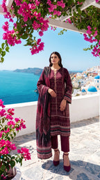 3 Piece Unstitched Printed Lawn Suit – Premium Summer Collection