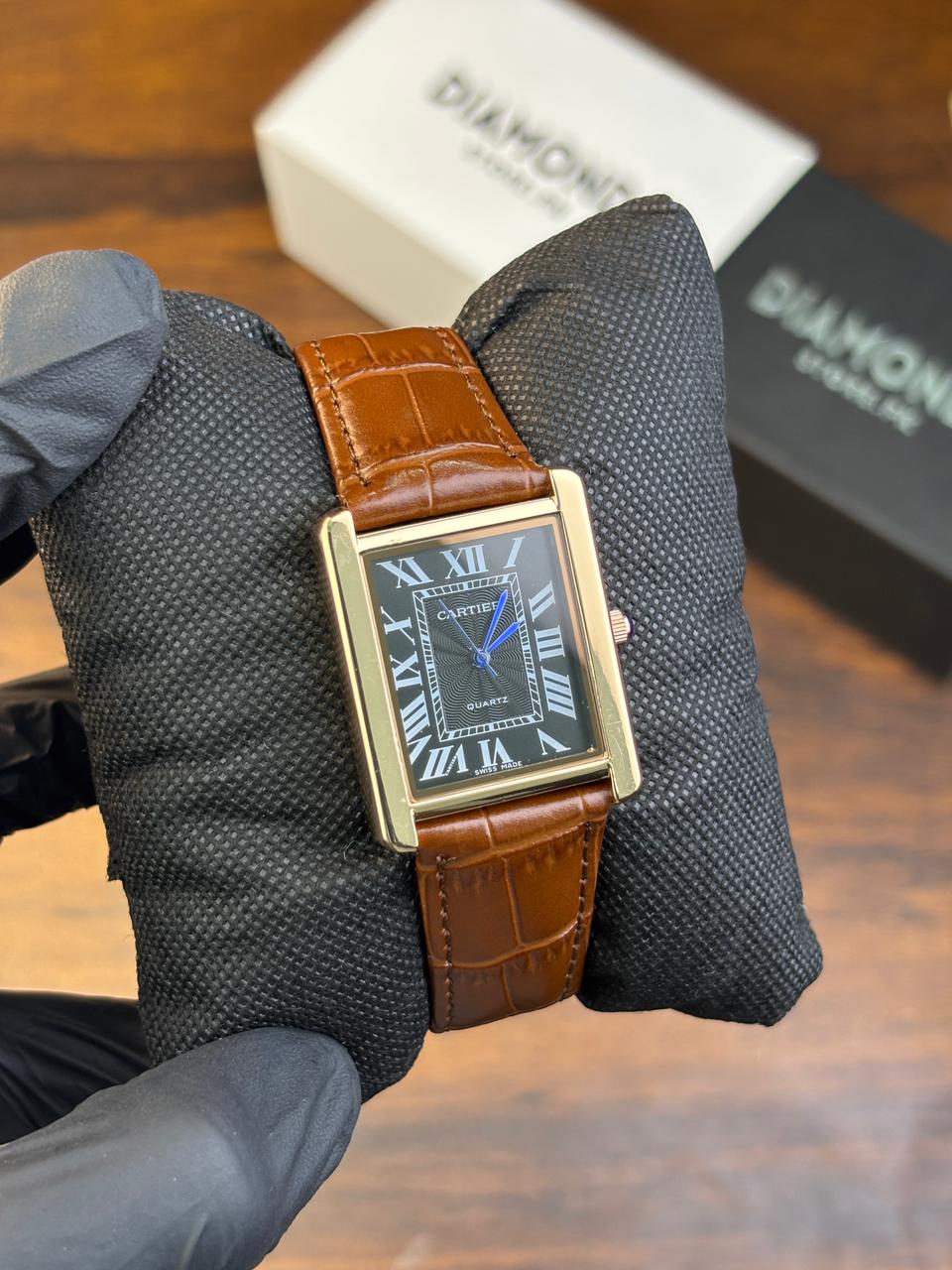 Cartier Tank – Brown with Black Dial